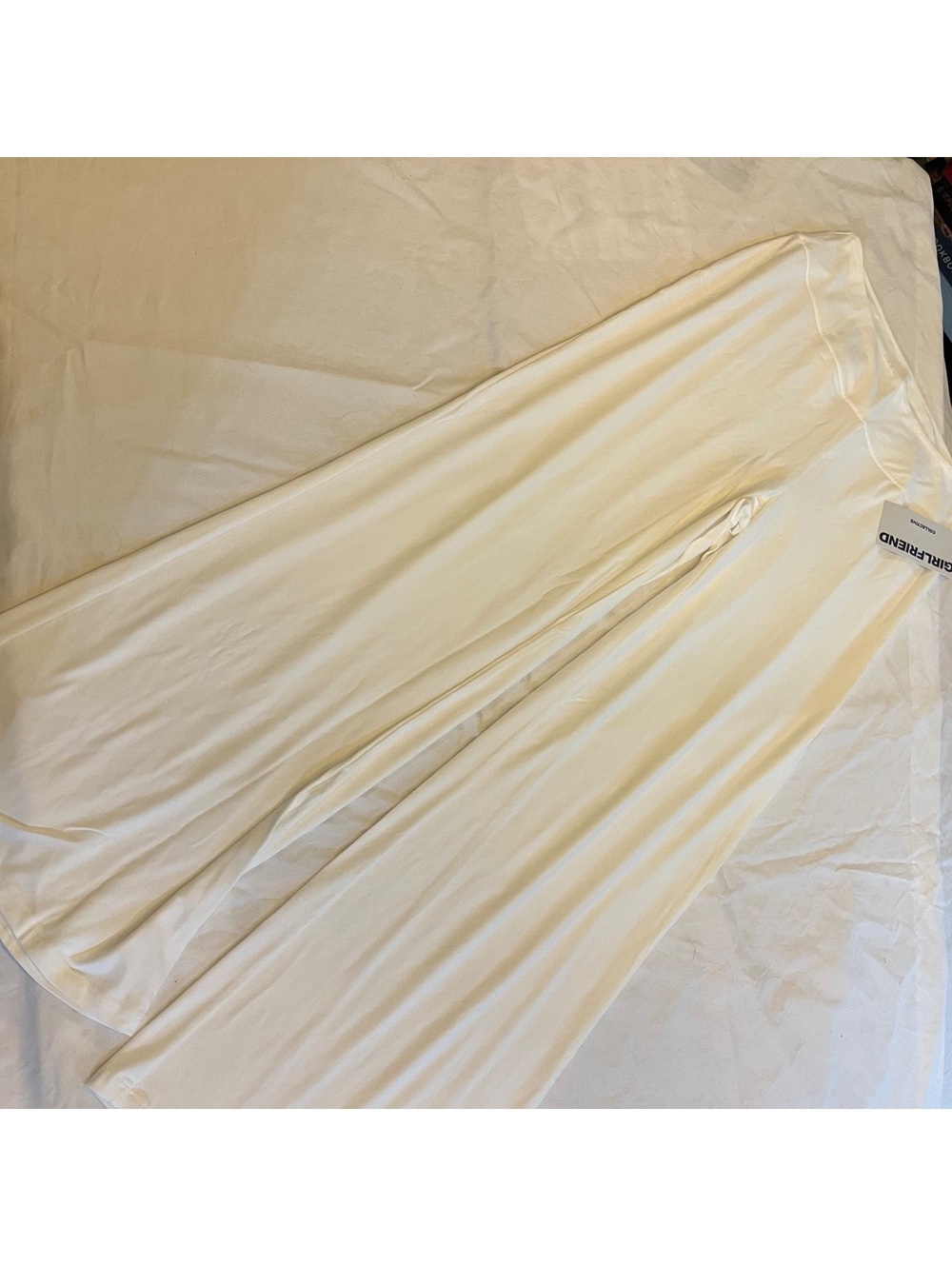 NWT Girlfriend Collective Bright White High Rise Wide Leg Pants Yoga Lounge Sm